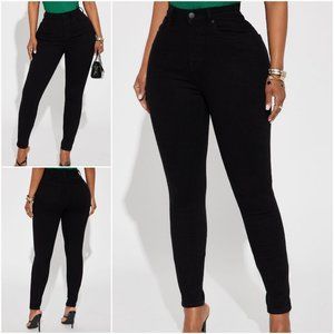 FN Tall Harper High Rise Stretch Skinny Jeans - Black